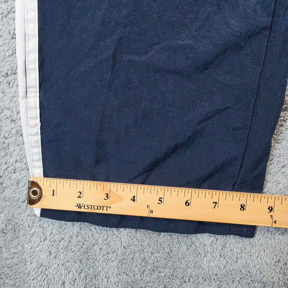 Nike Track Pants Mens Medium Navy Blue White Side Stripe Vintage Windbreaker Y2K - Picture 9 of 10